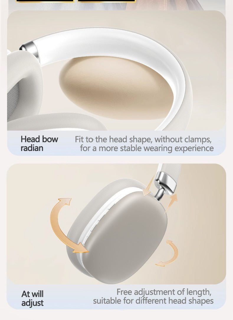 Black Wireless Bluetooth Headphones - Over-Ear, Deep Bass, Foldable, Long Battery Life 6