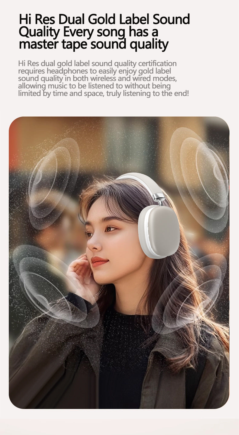 Blue Wireless Bluetooth Headphones - Over-Ear, Deep Bass, Foldable, Long Battery Life 10
