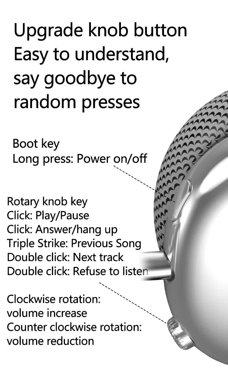 Silver Comfortable Over-Ear Headphones - Hi-Fi Sound, Long Battery, Swivel Control 10