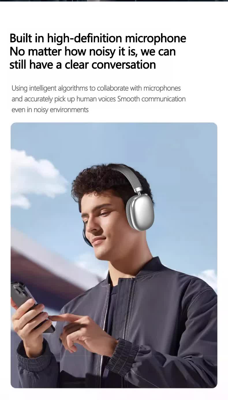 Blue Comfortable Over-Ear Headphones - Hi-Fi Sound, Long Battery, Swivel Control 10