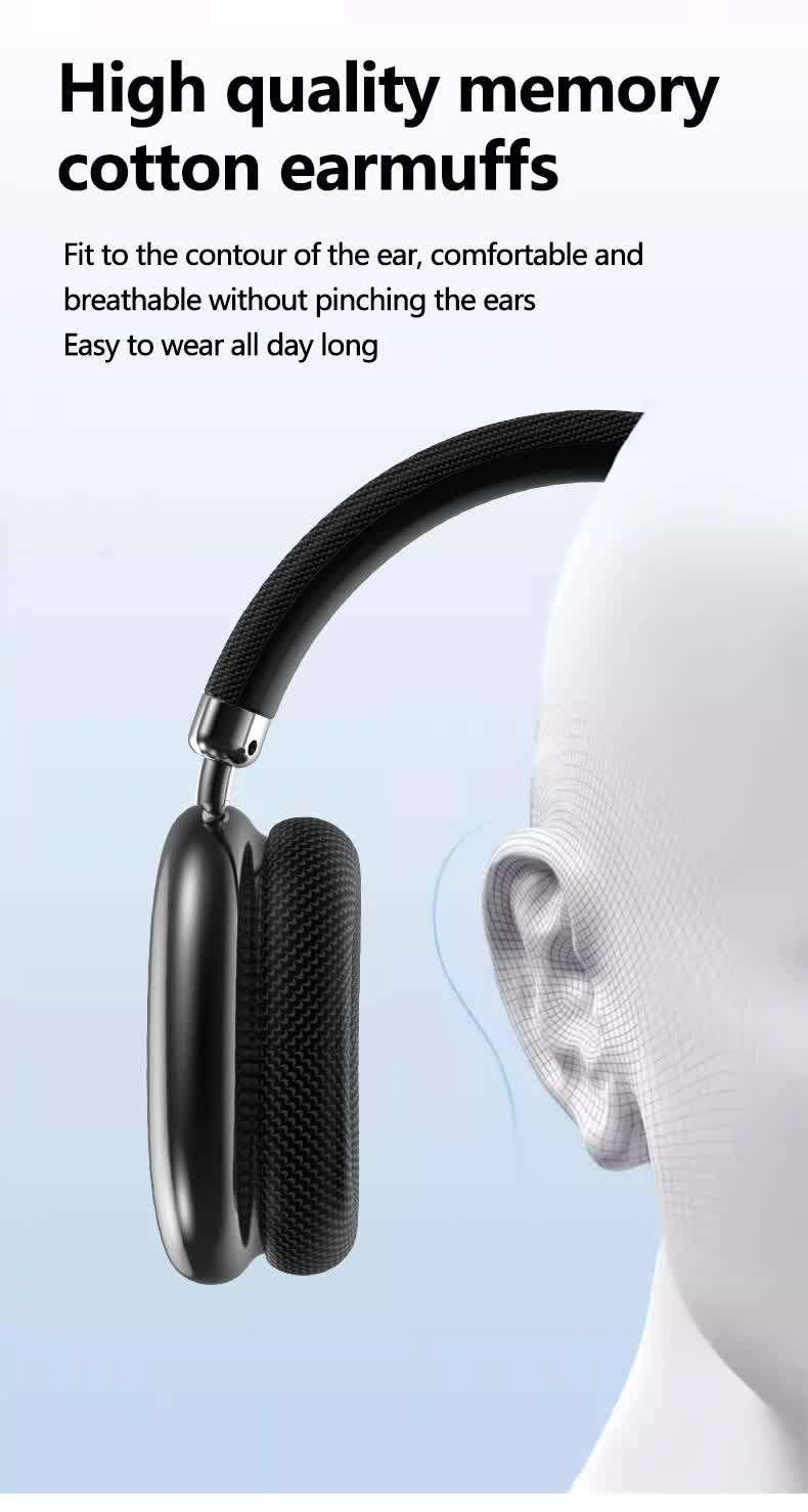 Blue Comfortable Over-Ear Headphones - Hi-Fi Sound, Long Battery, Swivel Control 11