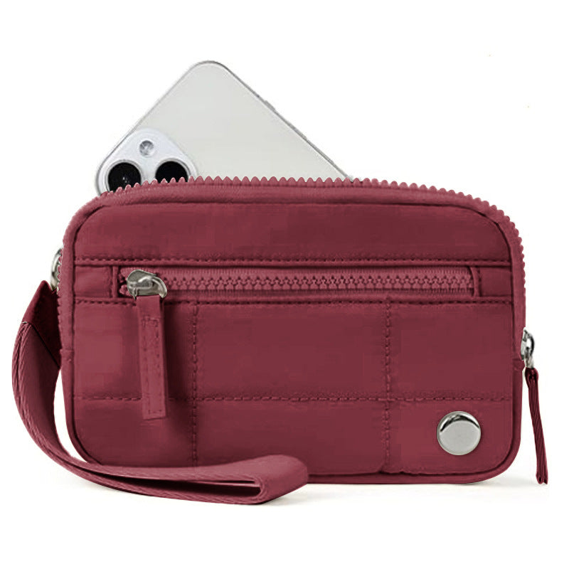 Claret Waterproof Wristlet Wallet - Nylon Pouch for Cards, Phone & Coins(Without Mobile Phone)