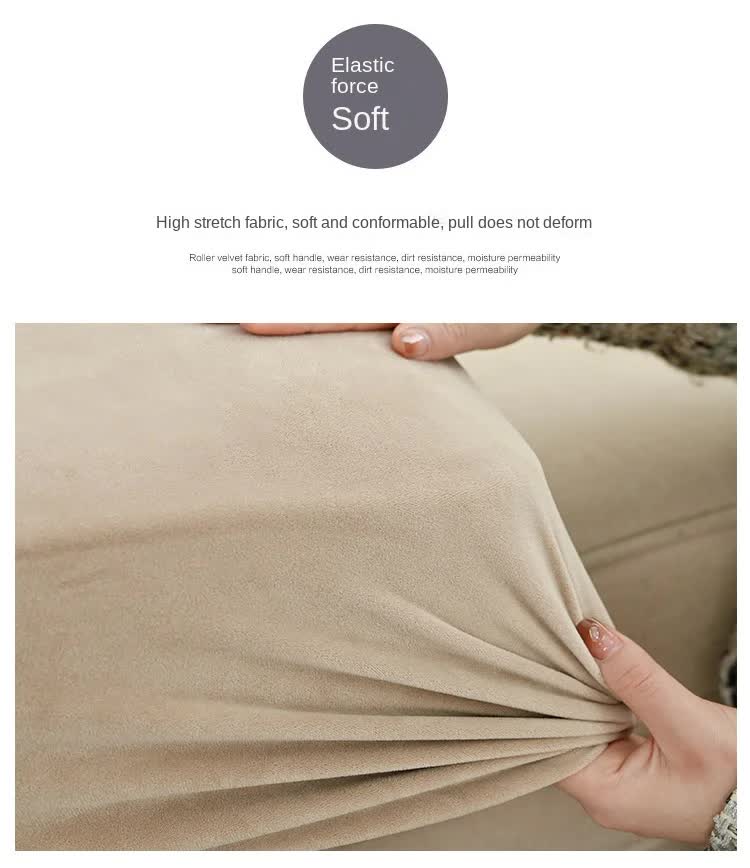 2 Pcs Grey Elegant Polyester Sofa Cover - Full Protection Against Cat Scratches & Wear 9
