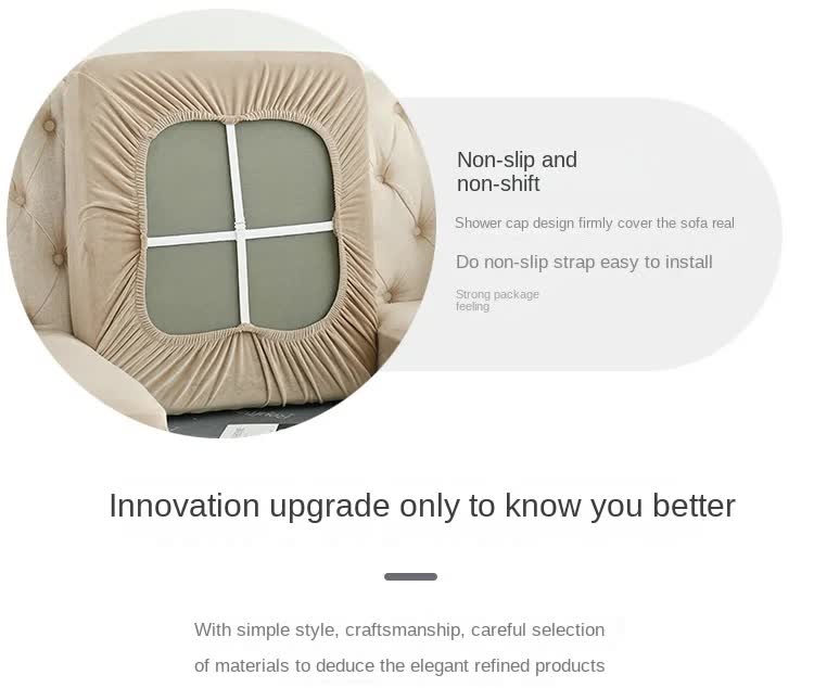 2 Pcs Beige Elegant Polyester Sofa Cover - Full Protection Against Cat Scratches & Wear 6