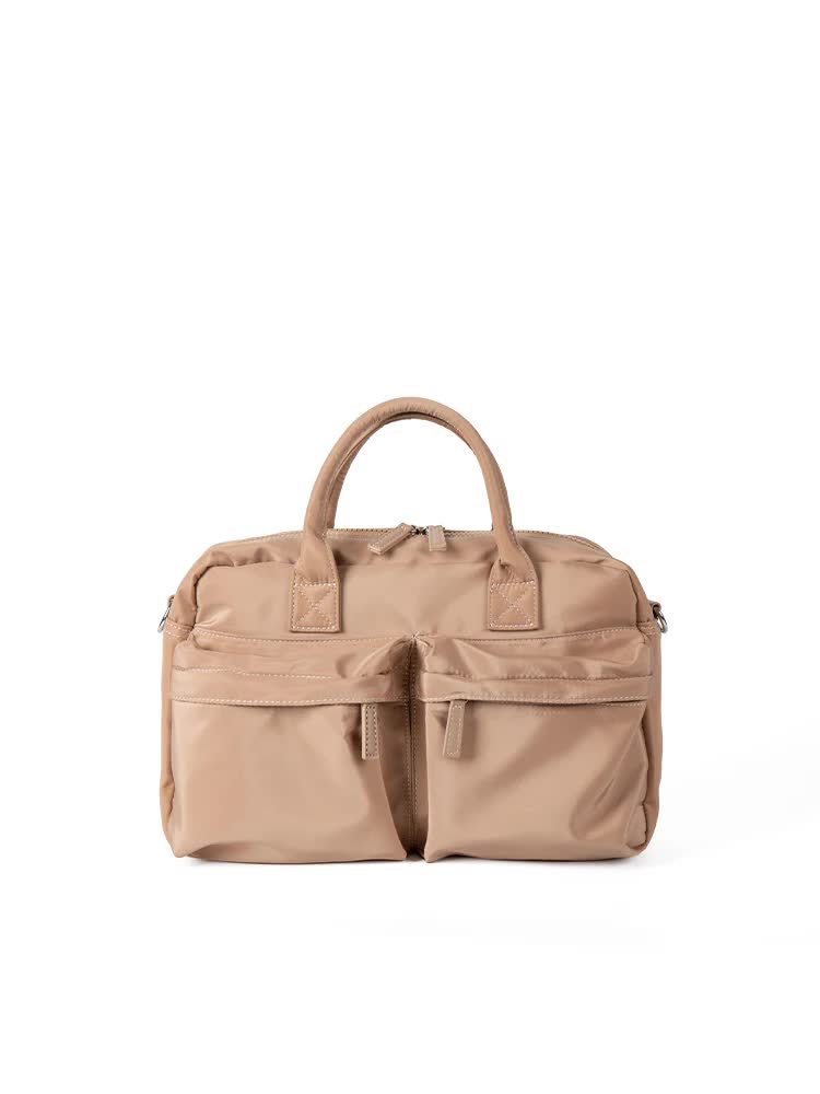 Khaki Casual Nylon Tote Bag - Lightweight Korean-Style Crossbody Bag, Large Capacity
