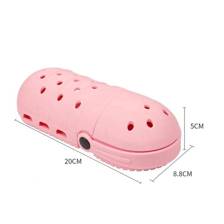 2 Pcs Pink Portable Makeup Brush Holder - Silicone Cosmetic Organizer with 21 Slots, Washable, 20x8x5cm, 170g(makeup brush not included) 3