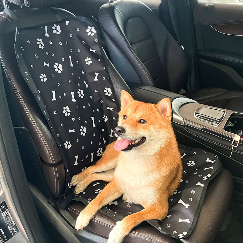 4 Pcs Red Waterproof Pet Car Seat Cover - Scratch-Resistant Oxford Cloth  for Dogs and Cats (106 x 49 cm) 3