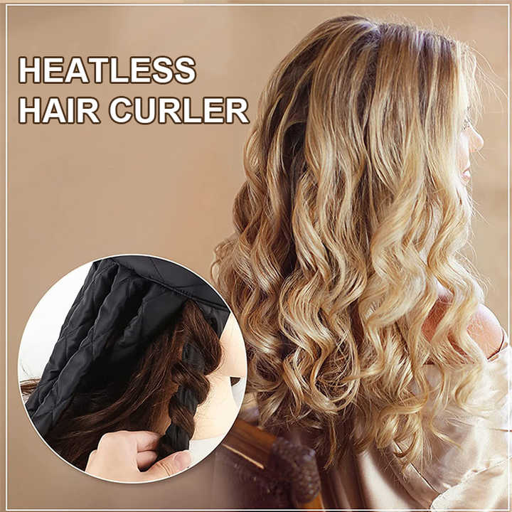 Pink Heatless Octopus Hair Curlers 2-Pack - 50cm Soft Fabric Curling Rods for Effortless, Damage-Free Curls 4