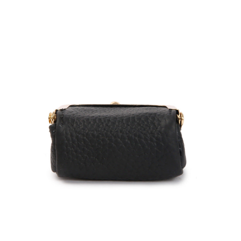 Black Mini Jewelry Pouch - Compact PU Leather Coin Purse for Earrings, Rings, and Necklaces, 6.5x5x3.5cm 9