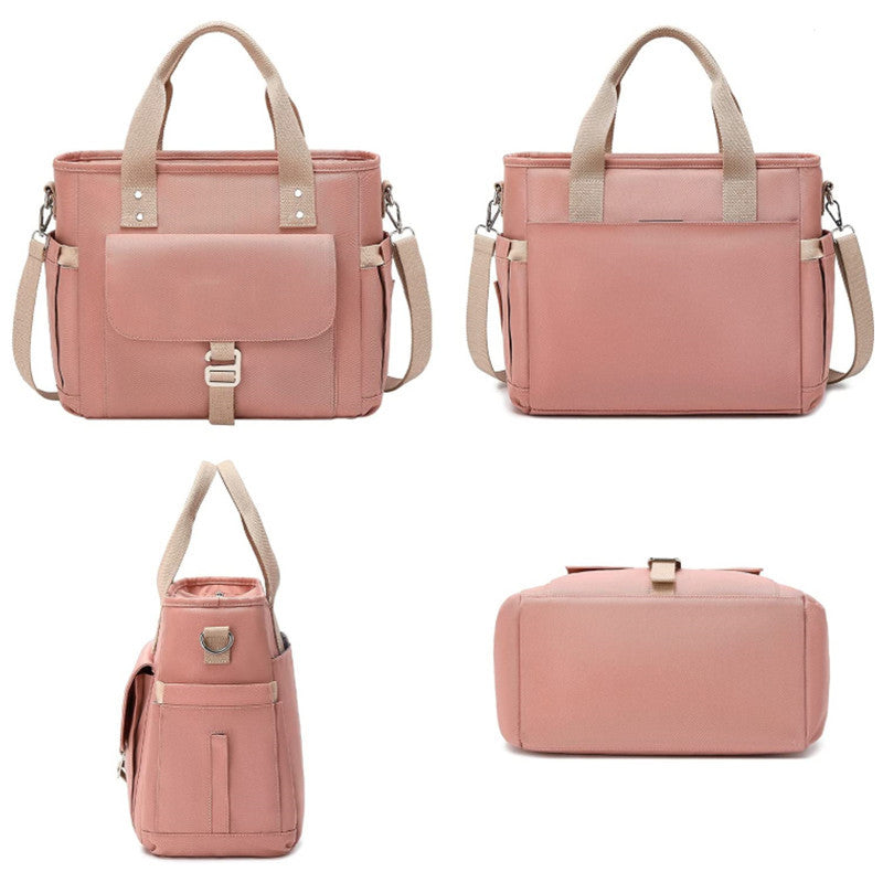 Green Spacious Insulated Lunch Bag - Wide Open Design, Removable Strap, Side Water Bottle Pockets - Perfect for Work, Picnic & Travel