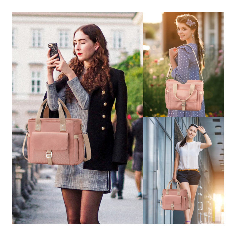 Green Spacious Insulated Lunch Bag - Wide Open Design, Removable Strap, Side Water Bottle Pockets - Perfect for Work, Picnic & Travel 6