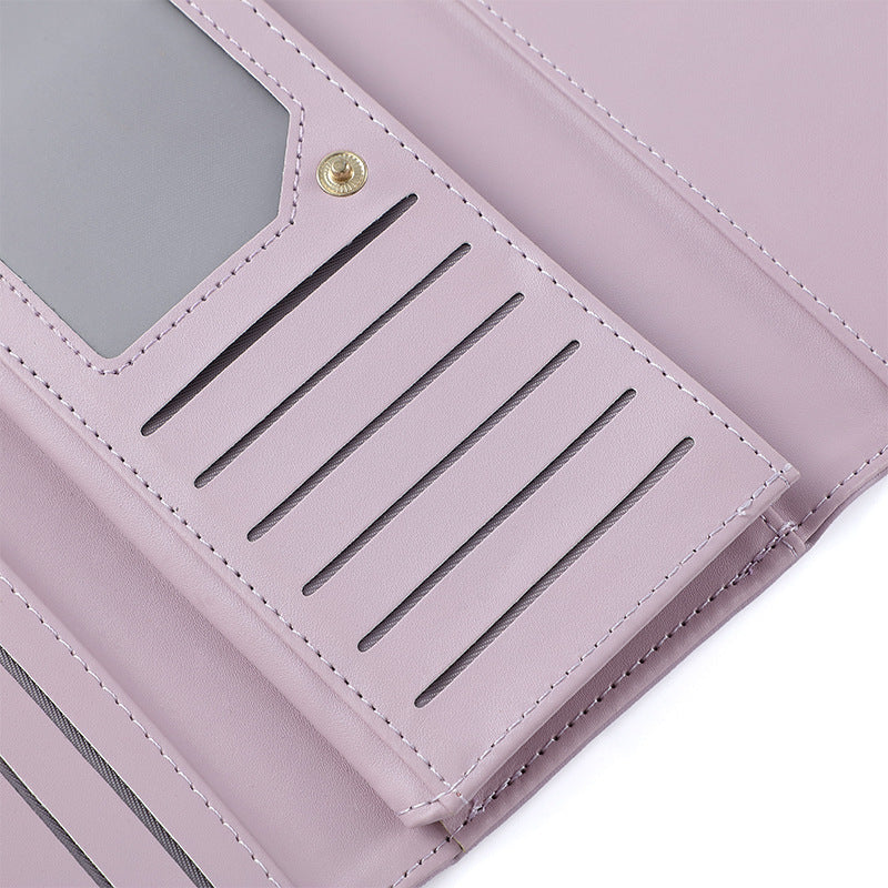 Yellow Elegant Women's Long Wallet - Clutch Purse with Zip Coin Pocket & Card Slots 7
