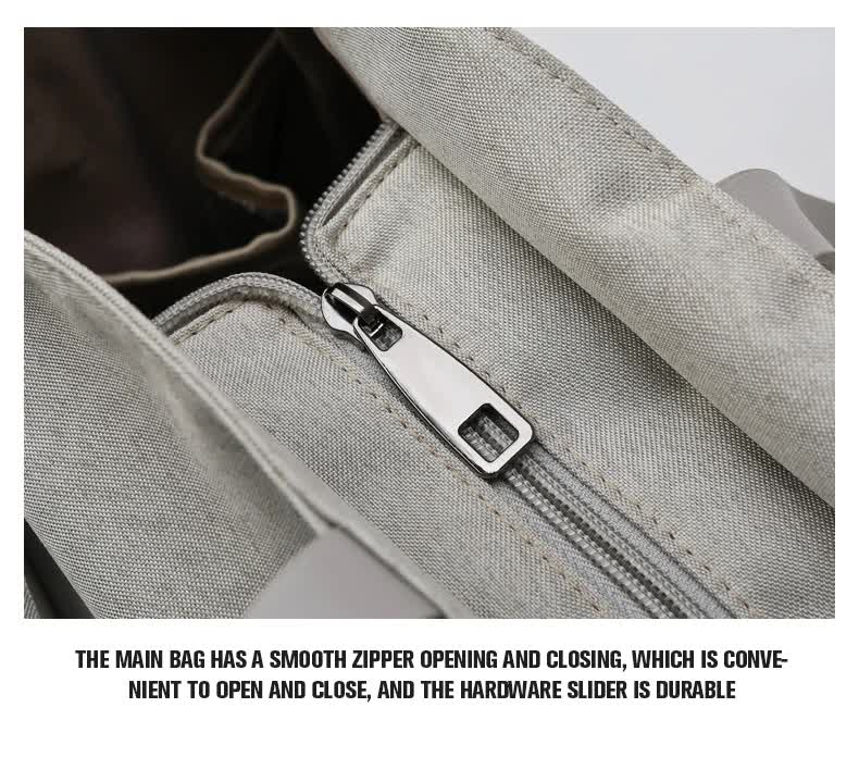 Size Large Khaki Stylish Multi-Function Diaper Bag - Insulated Tote with Shoulder Strap for Baby Essentials 11