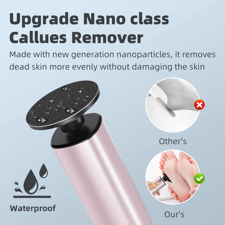 Black Rechargeable Electric Foot File with 9 Speed Settings - Callus Remover for Smooth Feet 4