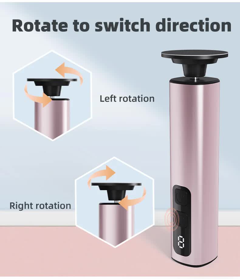 Black Rechargeable Electric Foot File with 9 Speed Settings - Callus Remover for Smooth Feet 12