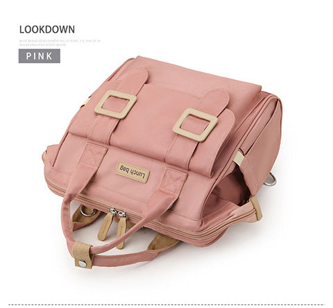 Pink Multifunctional Insulated Lunch Bag for Women - Waterproof, Lightweight, and Stylish for Picnics and Outings 15