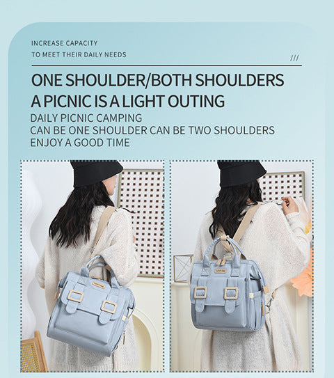 Black Multifunctional Insulated Lunch Bag for Women - Waterproof, Lightweight, and Stylish for Picnics and Outings 4