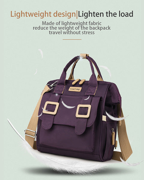 Green Multifunctional Insulated Lunch Bag for Women - Waterproof, Lightweight, and Stylish for Picnics and Outings 8