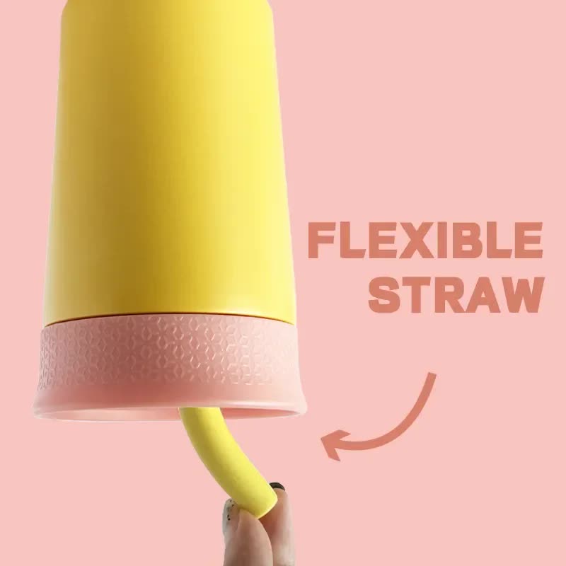 2 Pcs Yellow 12oz Insulated Tumbler with Straw - 304 Stainless Steel, BPA-Free, Leak-Proof Coffee Mug for Hot and Cold Drinks 4