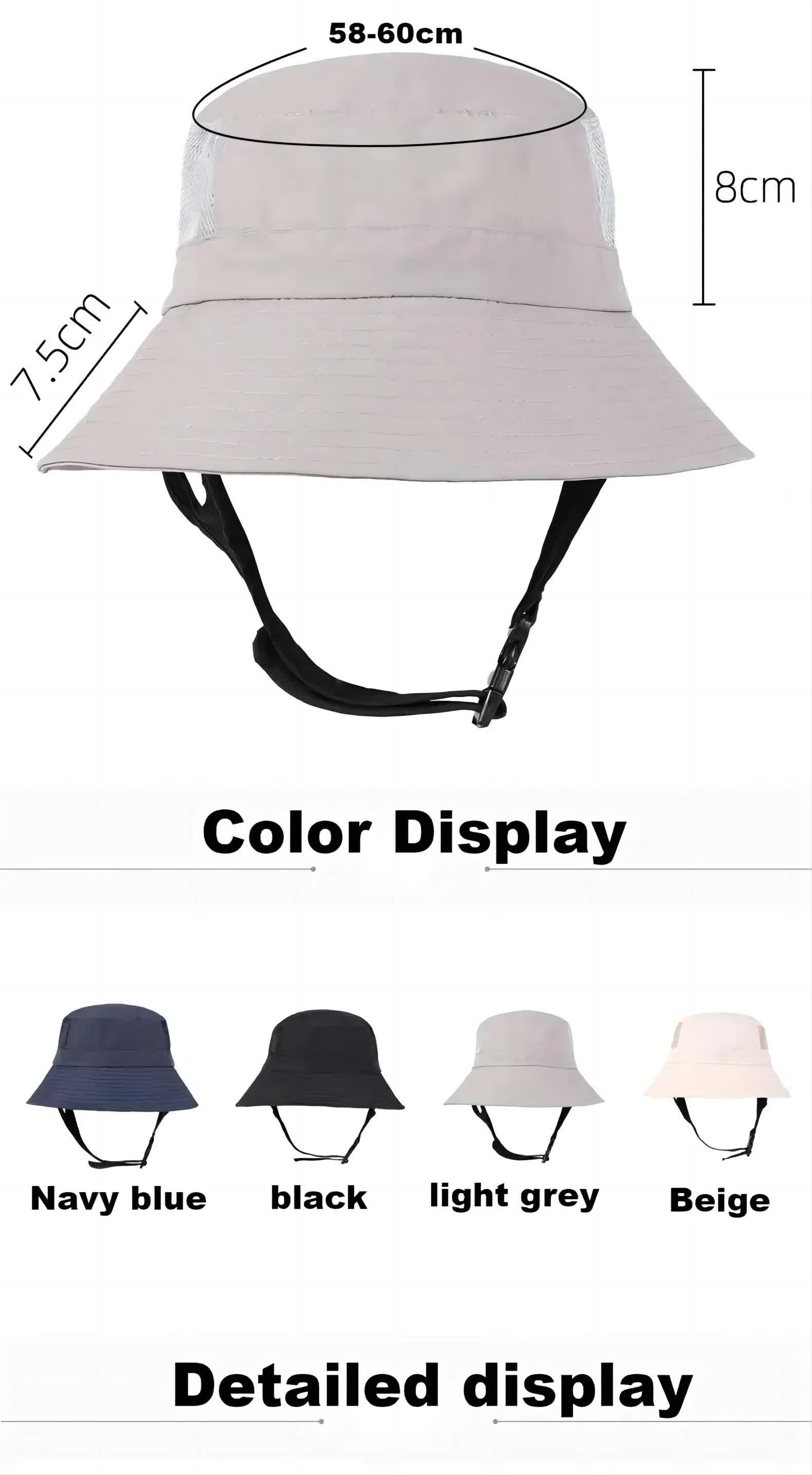 Dark Grey UV50+ Sun Protection Bucket Hat - Waterproof, Quick-Dry, Foldable Outdoor Fishing Hat for Men and Women 3