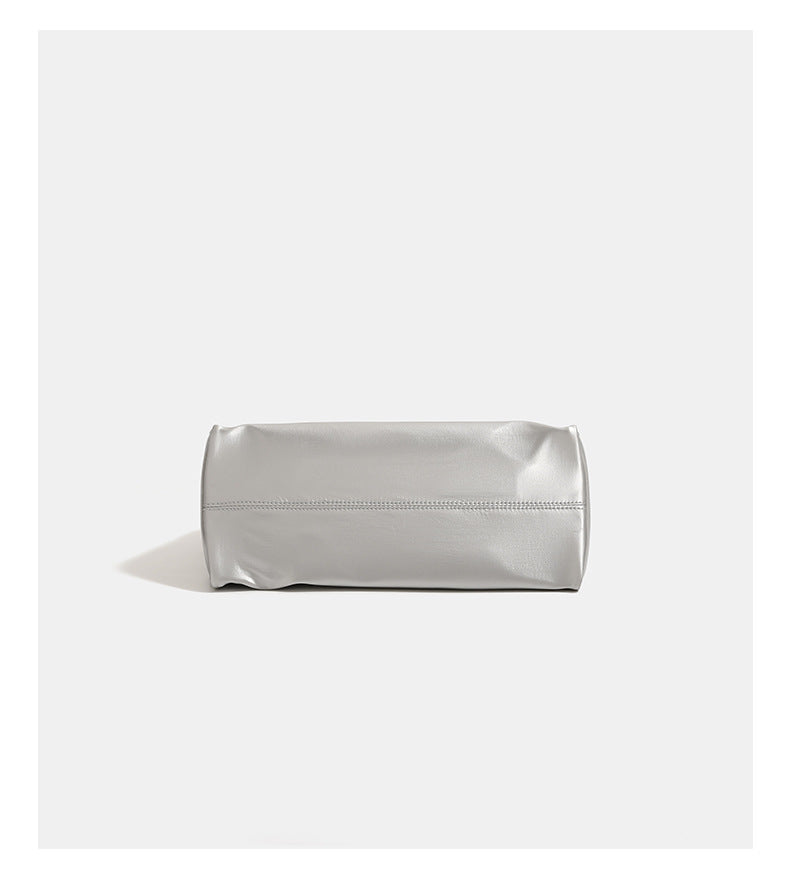 Silver Luminous Silver Nylon Underarm Shoulder Bag - Convertible Crossbody Hobo with Pouch - Lightweight & Modern 8