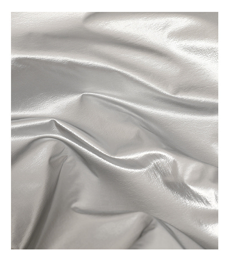 Blue Luminous Silver Nylon Underarm Shoulder Bag - Convertible Crossbody Hobo with Pouch - Lightweight & Modern 9