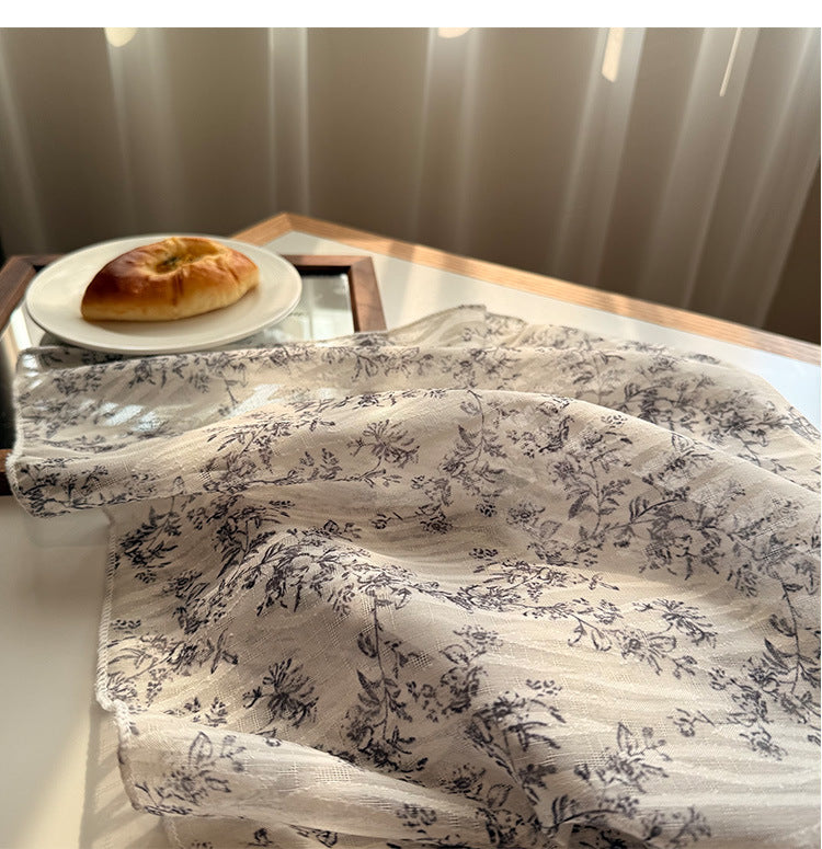 Style 16 Dark Blue Versatile Patterned Square Scarf | 65x65cm Lightweight Polyester Neckerchief Headband | Vintage Polka Dot & Floral 4