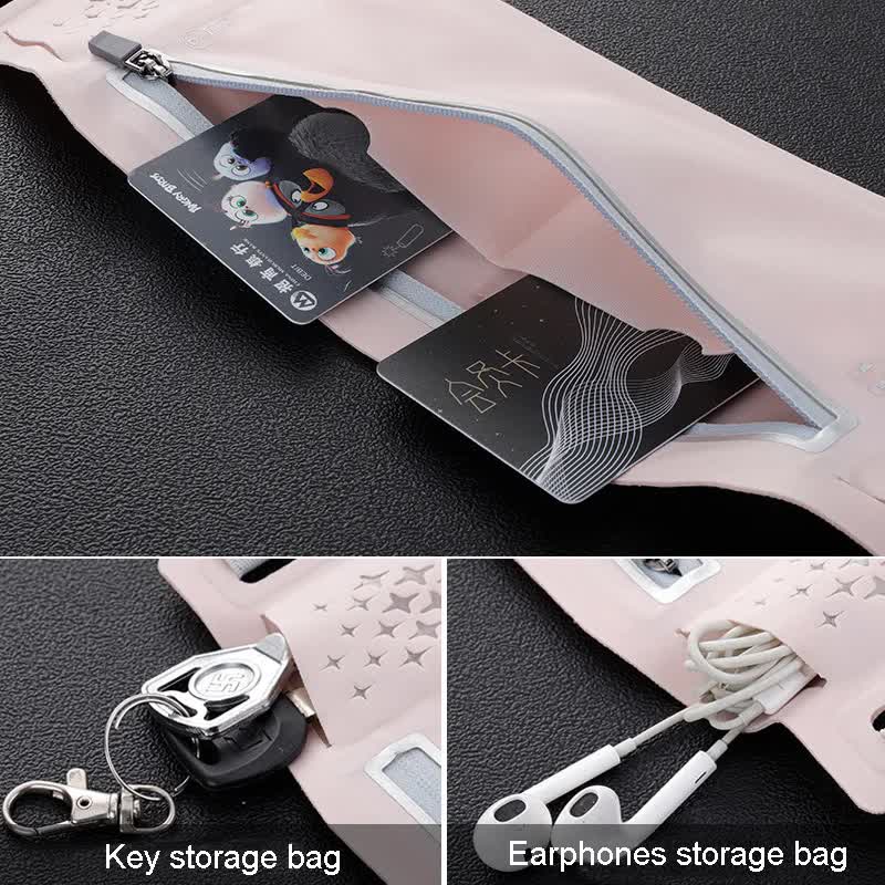 2 Pcs Black Lightweight Women's Running Waist Bag - Splash-Proof Fitness Belt with Stretchable Phone Storage 4