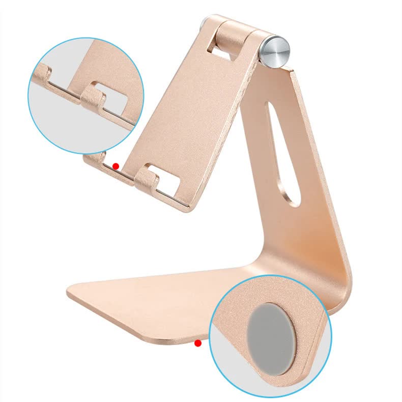2 Pcs Pink Foldable Aluminum Alloy Phone & Tablet Stand - Adjustable Portable Desktop Holder 6