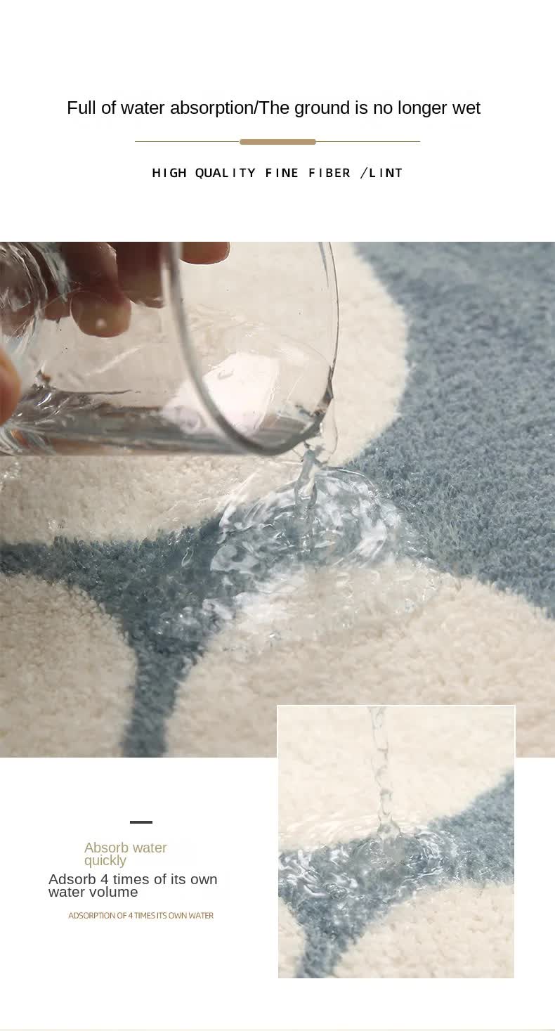 2 Pcs Brown And White Foot-Shaped Plush Bath Mat - Non-Slip Absorbent Bathroom Rug for Bedroom and Doorway (50x80cm) 8