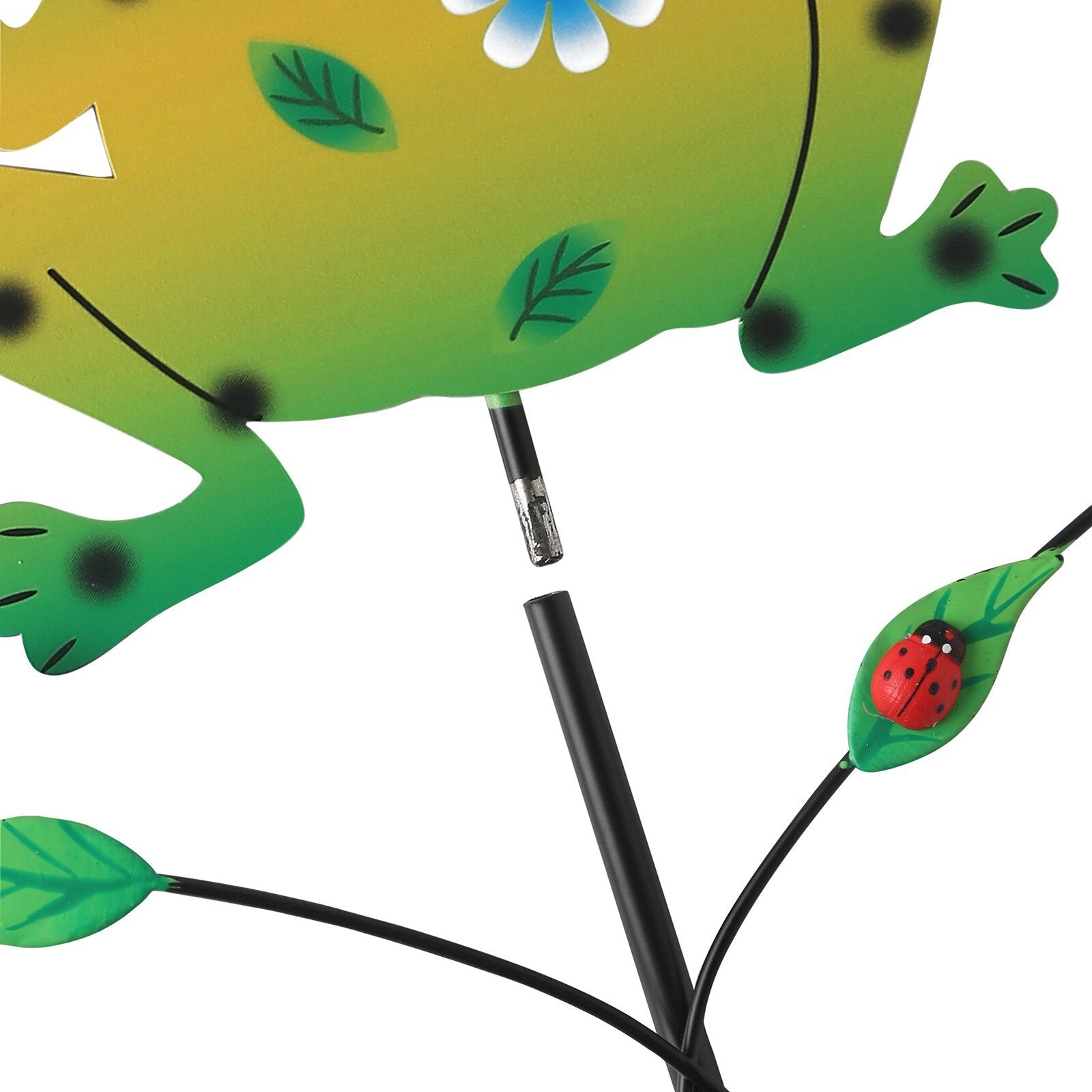 Green Frog Pattern Charming Metal Garden Stakes | Welcome Yard & Lawn Decor 8