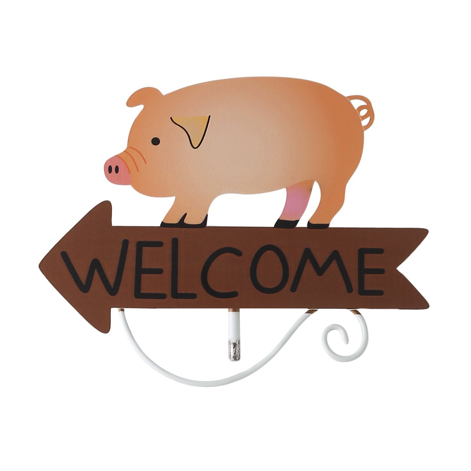 Grey Goat Pattern Charming Metal Garden Stakes | Welcome Yard & Lawn Decor 5