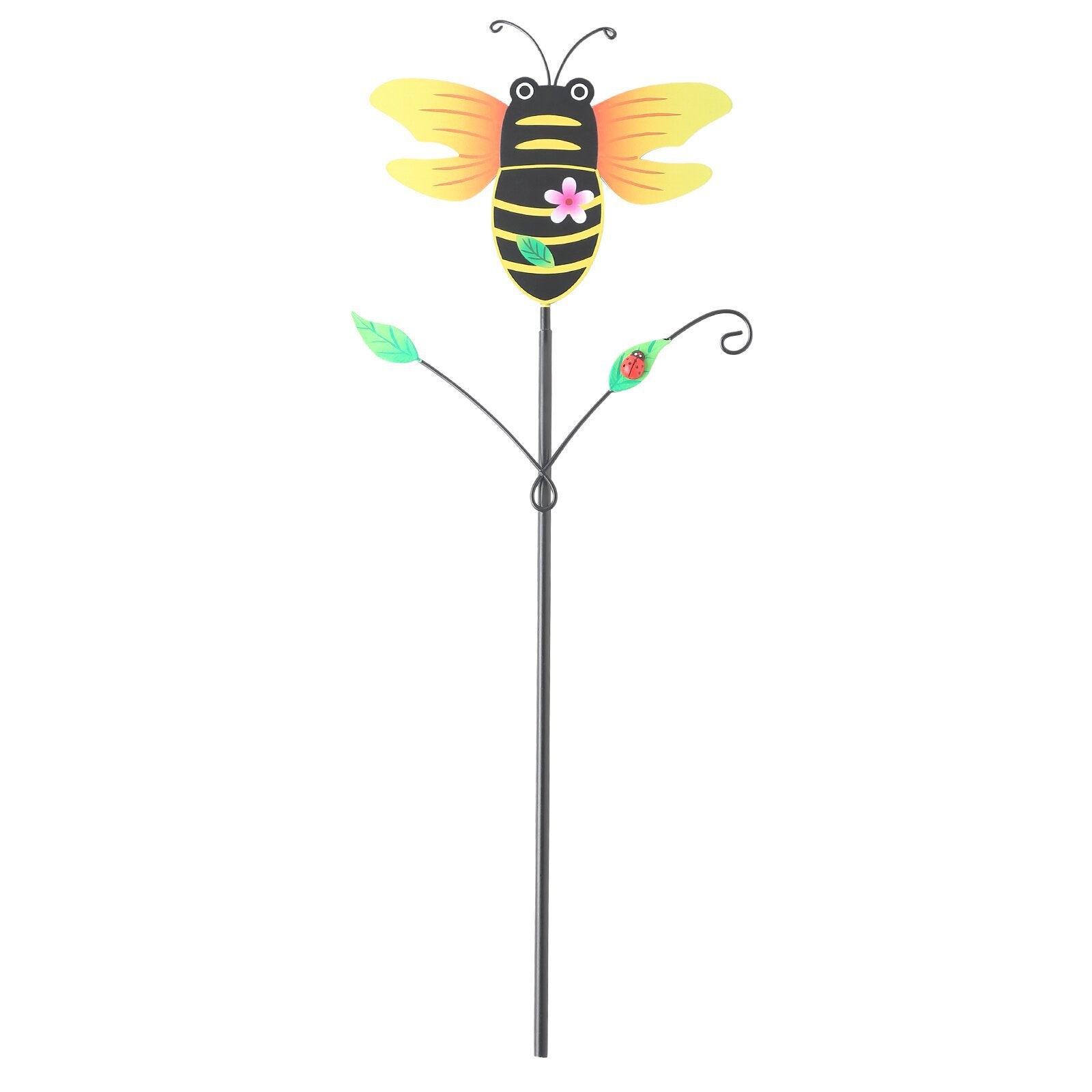 Yellow And Black Bee Pattern Charming Metal Garden Stakes | Welcome Yard & Lawn Decor