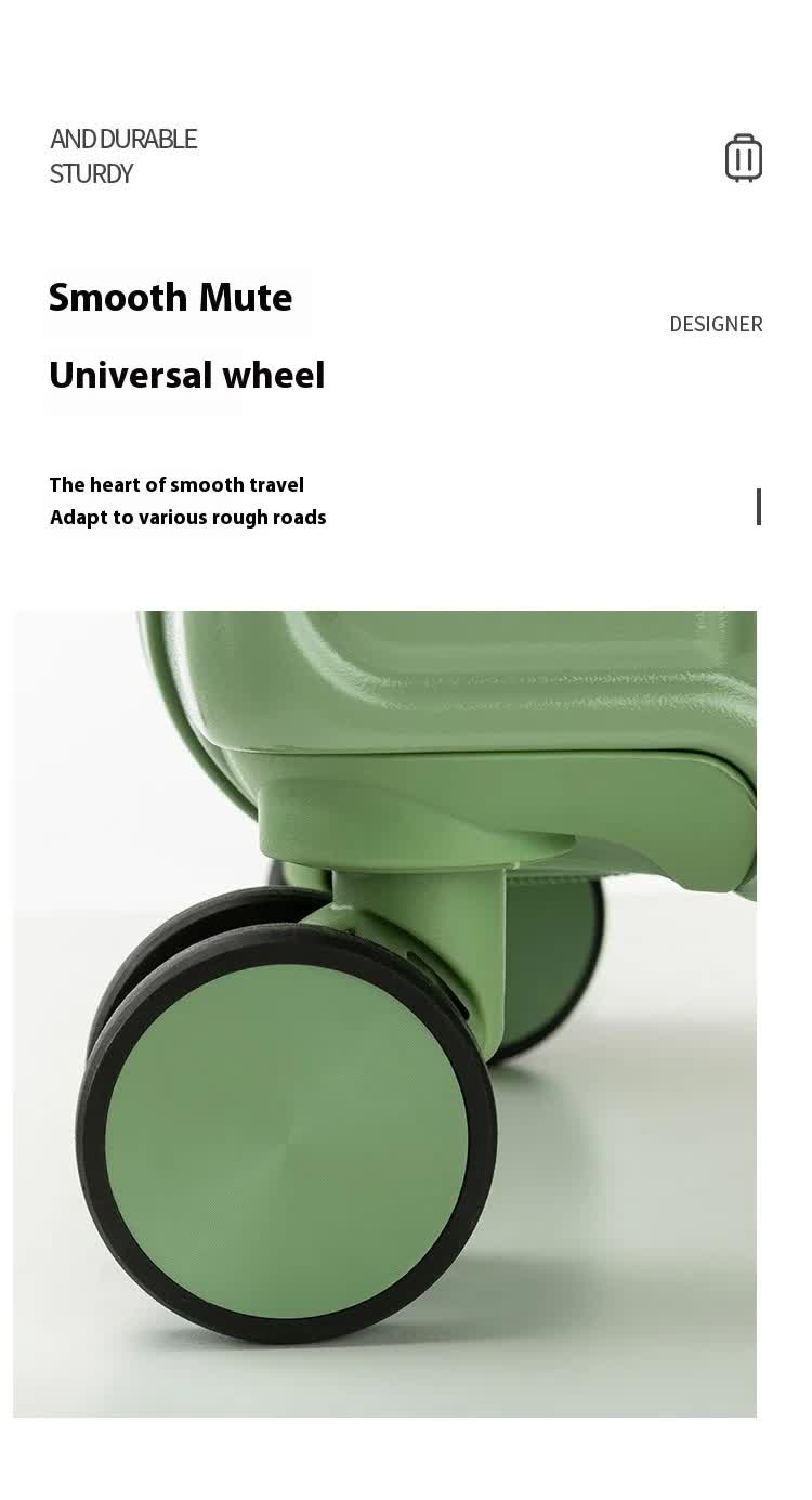 Khaki Compact 18-Inch Carry-On Suitcase | Lightweight ABS Hardside Spinner Luggage 6