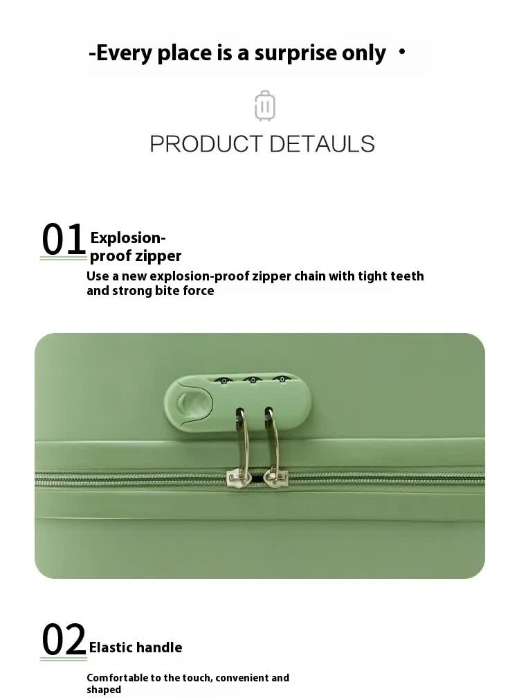 Green Compact 18-Inch Carry-On Suitcase | Lightweight ABS Hardside Spinner Luggage 7