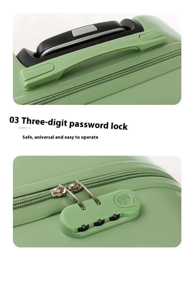 Green Compact 18-Inch Carry-On Suitcase | Lightweight ABS Hardside Spinner Luggage 9