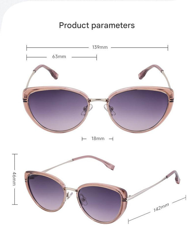Black Frame Chic Cat Eye Polarized Sunglasses for Women - Lightweight UV Protection Fashion Eyewear 5