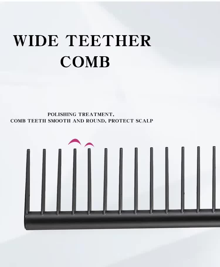 Blue Air Cushion Massage Paddle Brush & Wide Tooth Comb Set - Gentle Detangling for All Hair Types 8