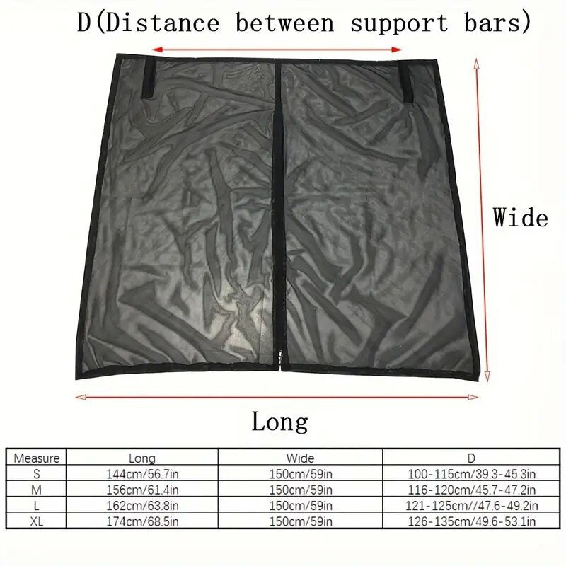 Size S Black Tailgate Mosquito Net Screen - Magnetic Bug Protection for Boot Opening 4