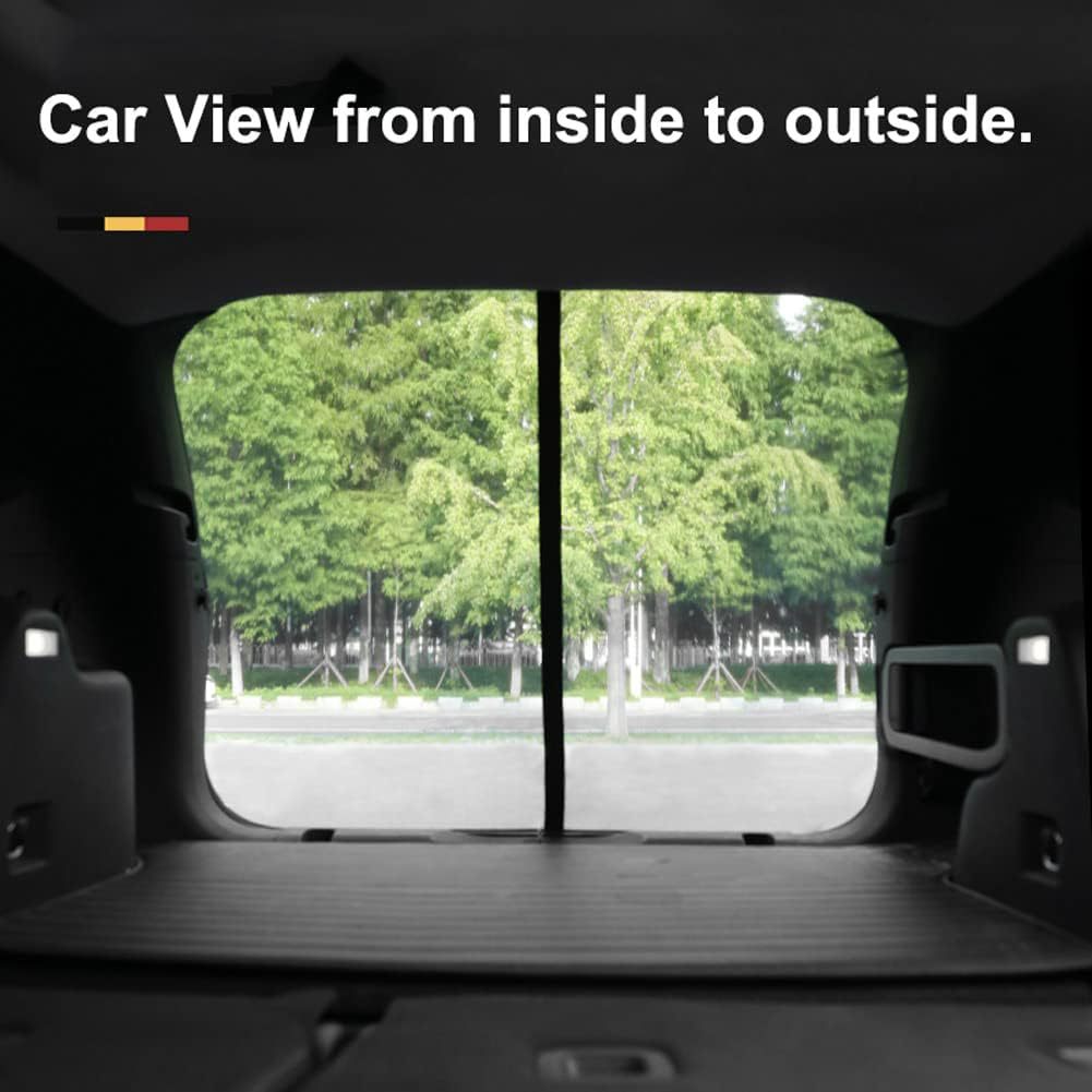 Size L Black Tailgate Mosquito Net Screen - Magnetic Bug Protection for Boot Opening 3