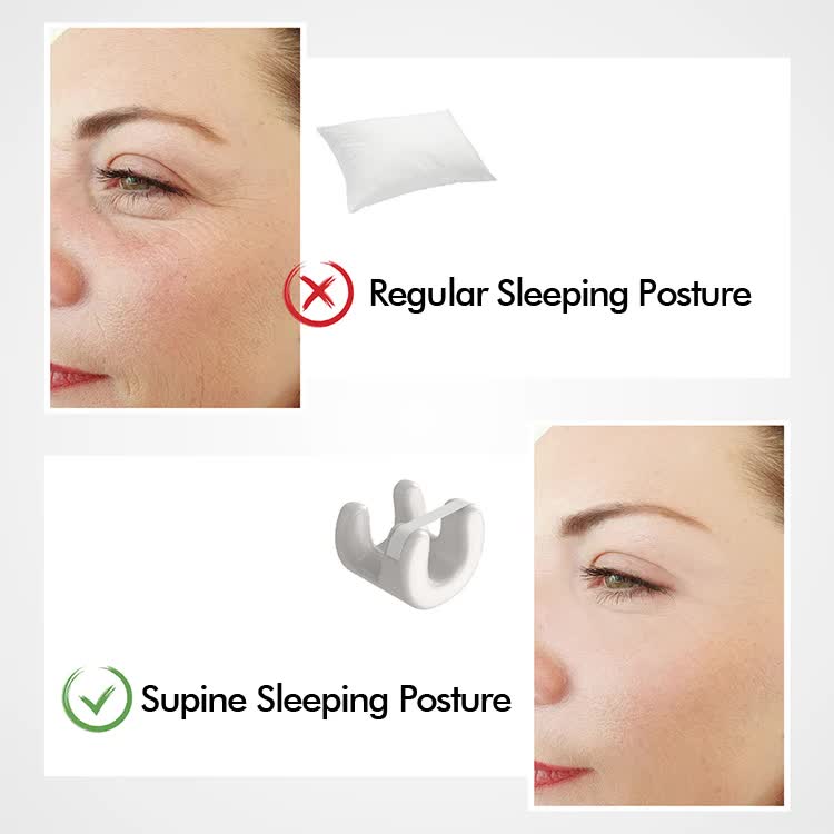 Black Beauty Sleep Pillow - Contoured Memory Foam Pillow for Face & Neck Support 4