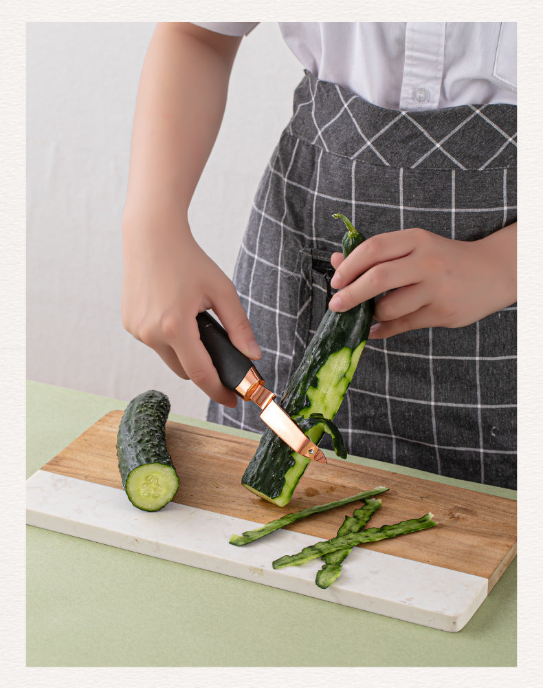 Green And Rose Gold 7-Piece Kitchen Gadget Set - Stainless Steel Utensils with Comfort Grip Handles 5