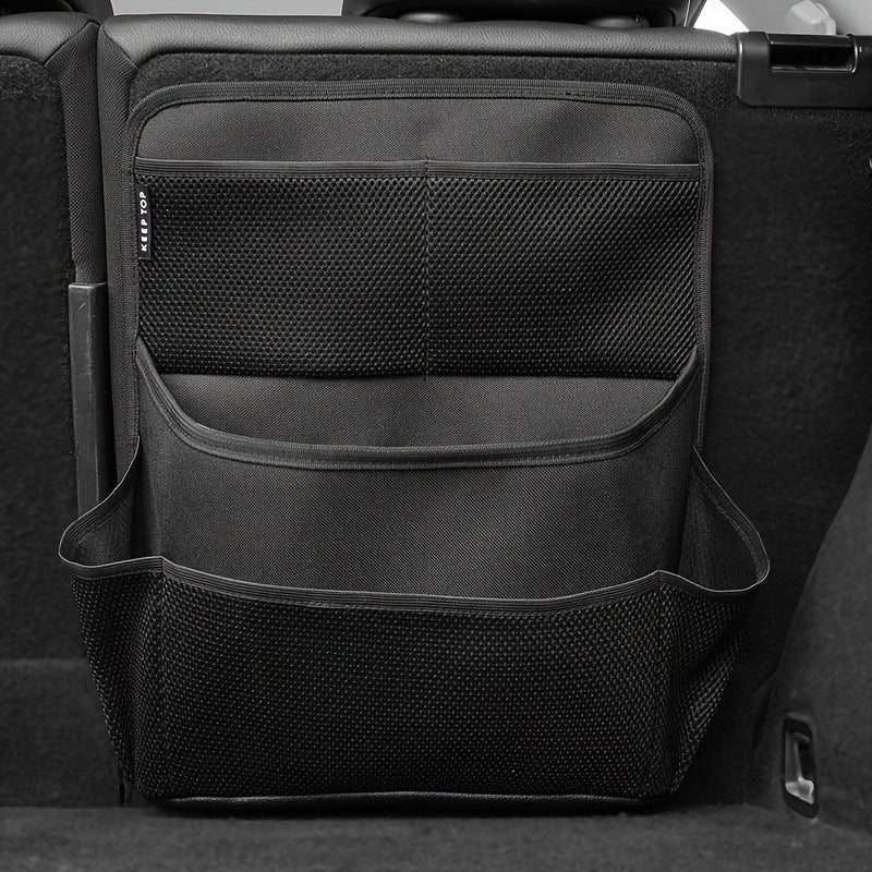 1 Pcs Black Premium Car Back Seat & Trunk Organizer - Multi-Pocket Hanging Storage Bag 5