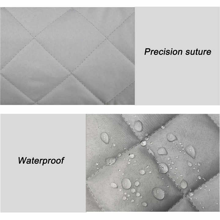 2 Pcs Grey Quilted Sofa Armrest Organizer Caddy - Multi-Pocket Remote Control Holder Bag 6