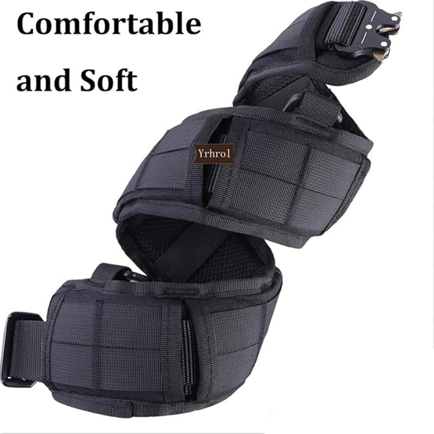 Green Adjustable Tactical Battle Belt Set - Padded MOLLE Outer & Nylon Inner Belt 6