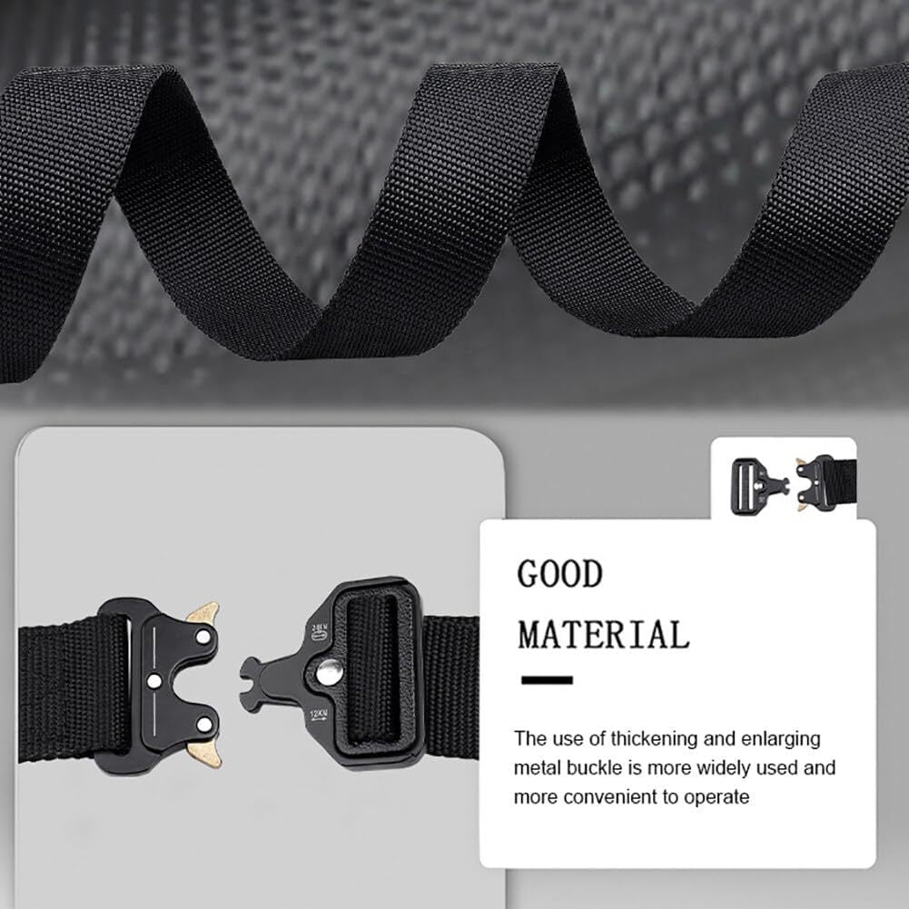 Khaki Adjustable Tactical Battle Belt Set - Padded MOLLE Outer & Nylon Inner Belt 4