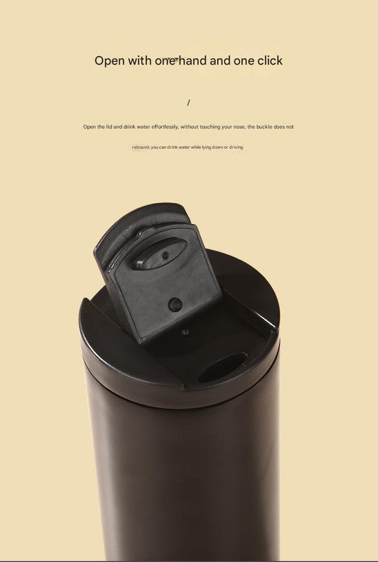 Blue Gradient Color Sleek Insulated Stainless Steel Coffee Tumbler Set (400ml & 500ml) - One-Touch Lid Travel Mugs 6