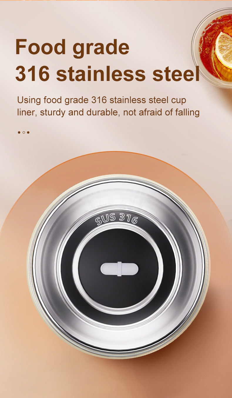White 316 Stainless Steel Rechargeable Electric Self-Stirring Mug - 420ml Automatic Mixing Cup with Magnetic Rotor 6
