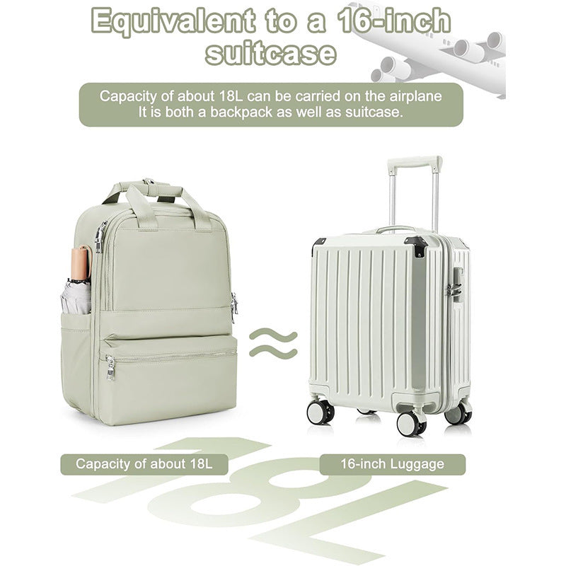 Khaki Large Capacity Travel Laptop Backpack - Sleek Business Shoulder Bag with Padded Compartment 5