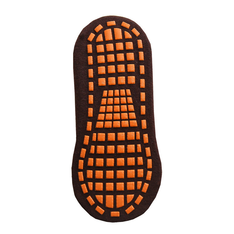 Ten Pairs Of Coffee Kids Non-Slip Trampoline Socks  for Playground Early Education and Yoga Unisex Anti-Skid Floor Socks for 1-5 Years